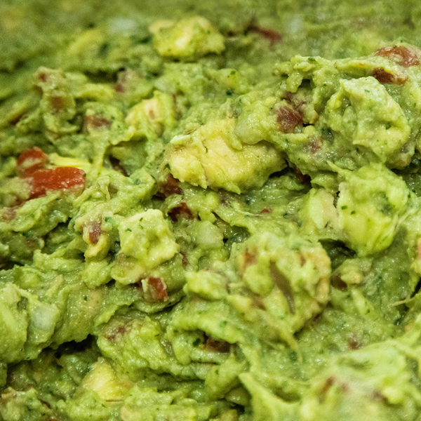 Hand smashed guacamole by Mission Burrito