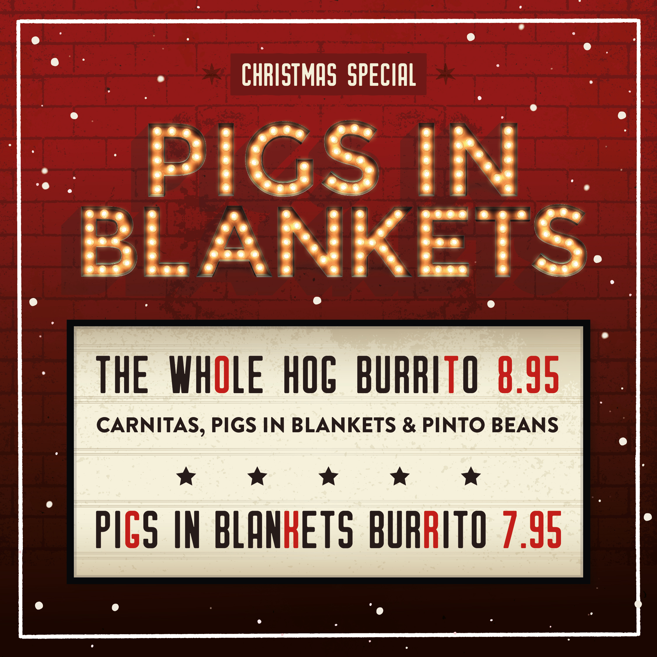 Festive burrito Pigs in blankets or the whole hog