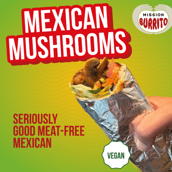 Mexican Mushroom Burrito